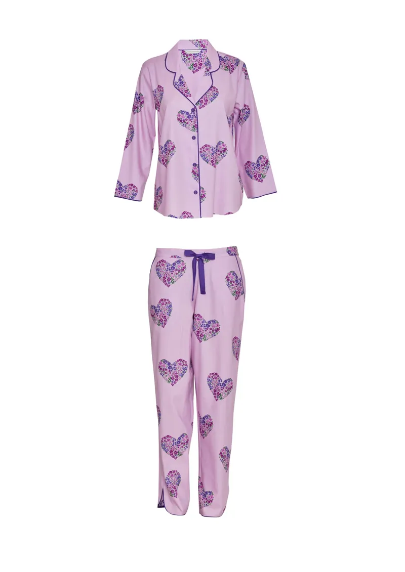 Cyberjammies Valentina Heart Pyjama Set in Pink-2