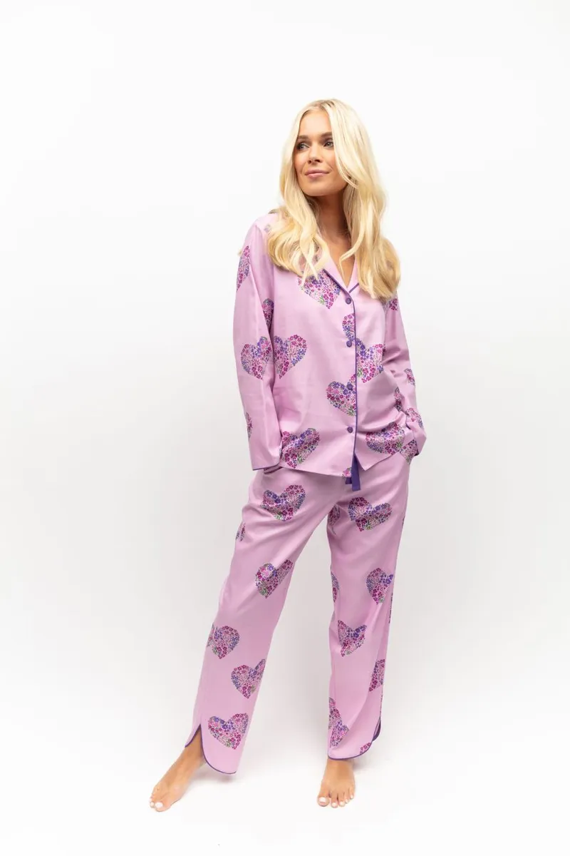 Cyberjammies Valentina Heart Pyjama Set in Pink
